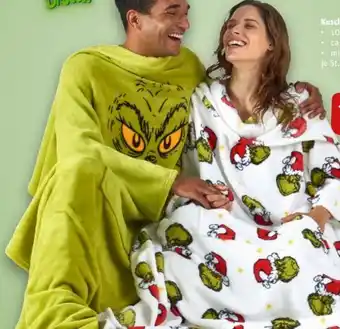 REWE Dr. Seuss Enterprises The Grinch Kuscheldecke mit Ärmeln Angebot