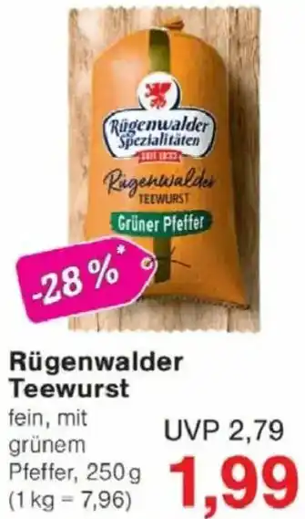 Jawoll Rügenwalder Teewurst Angebot