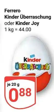 Globus Ferrero kinder überraschung Angebot