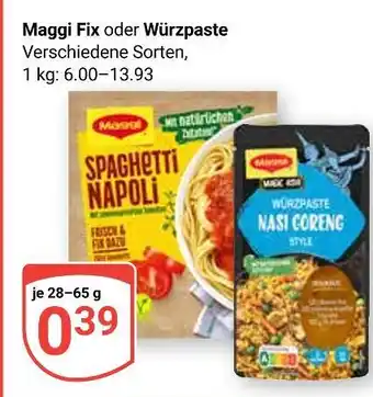 Globus Maggi fix spaghetti napoli Angebot