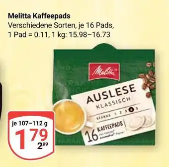 Globus Melitta kaffeepads Angebot