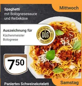 Globus Spaghetti mit bolognesesauce und reibekäse Angebot