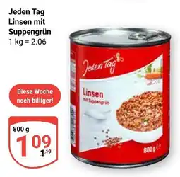 Globus Jeden tag linsen mit suppengrün Angebot
