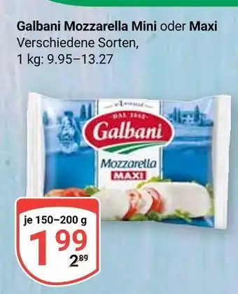 Globus Galbani mozzarella mini Angebot