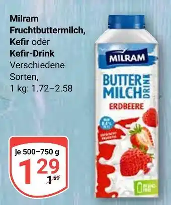 Globus Milram fruchtbuttermilch Angebot