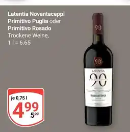 Globus Latentia novantaceppi primitivo puglia Angebot