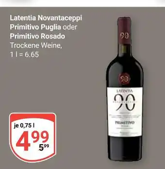 Globus Latentia novantaceppi primitivo puglia Angebot