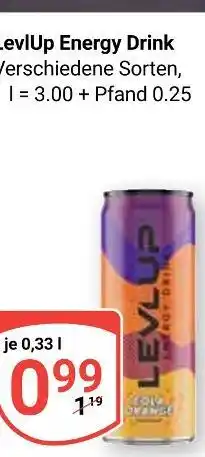 Globus Levup energy drink Angebot