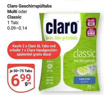 Globus Claro geschirrspültabs multi Angebot