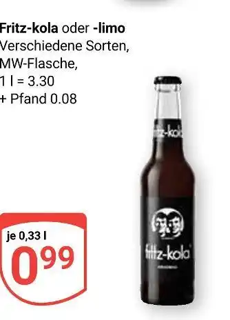 Globus Fritz-kola fritz-kola oder -limo Angebot