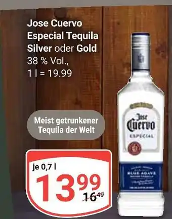 Globus Jose cuervo especial tequila silver Angebot