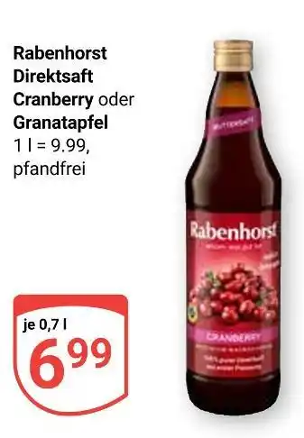 Globus Rabenhorst direktsaft cranberry Angebot
