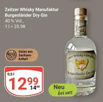 Globus Zeitzer whisky manufaktur burgenländer dry gin Angebot
