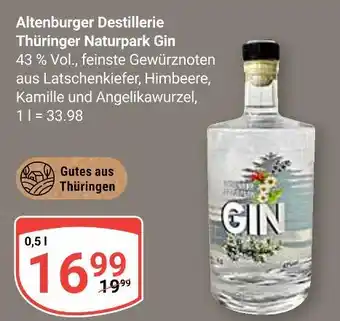 Globus Altenburger destillerie thüringer naturpark gin Angebot