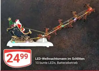 Globus Led-weihnachtsmann im schlitten Angebot