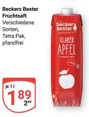 Globus Beckers bester fruchtsaft Angebot