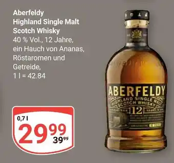 Globus Aberfeldy highland single malt scotch whisky Angebot