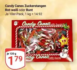 Globus Candy canes zuckerstangen rot-weiß Angebot