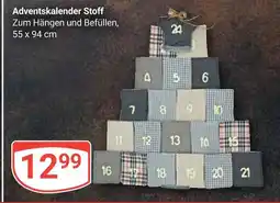 Globus Adventskalender stoff Angebot