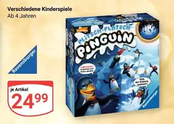 Globus Ravensburger plitsch platsch pinguin Angebot