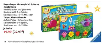 Globus Ravensburger 4 erste spiele Angebot