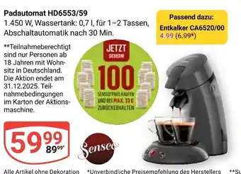 Globus Senseo padautomat hd6553/59 Angebot