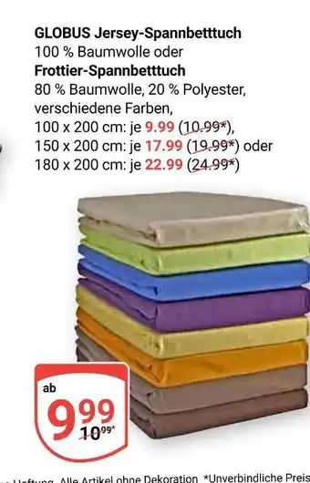 Globus Globus jersey-spannbetttuch Angebot