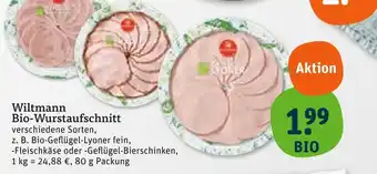 tegut Wiltmann bio-geflügel-lyoner fein Angebot