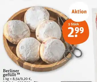 tegut Berliner gefüllt Angebot