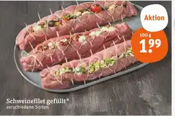 tegut Schweinefilet gefüllt Angebot