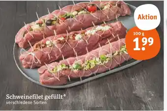 tegut Schweinefilet gefüllt Angebot