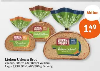 tegut Lieken urkorn vitaminbrot Angebot