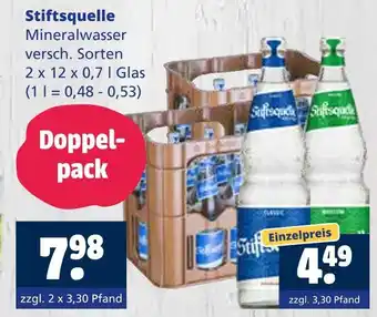 Getränkewelt Stiftsquelle mineralwasser Angebot