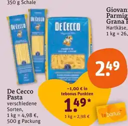 tegut De cecco pasta Angebot