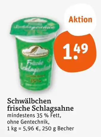 tegut Schwälbchen frische schlagsahne Angebot