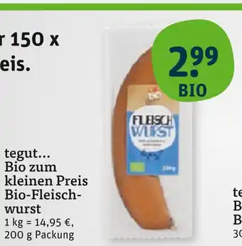 tegut Tegut... bio-fleischwurst Angebot