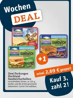 tegut Hochland sandwich scheiben gouda Angebot