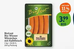 tegut Biolust bio-wiener würstchen mit kalbfleisch Angebot