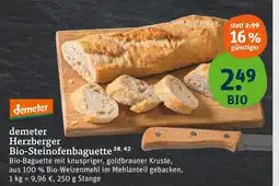 tegut Demeter herzberger bio-steinofenbaguette Angebot