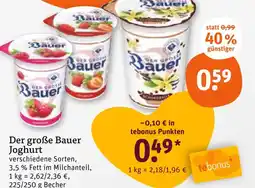 tegut Bauer der große bauer joghurt erdbeer Angebot
