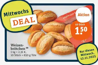 tegut Weizenbrötchen Angebot