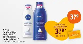 tegut Nivea reichhaltige body milk Angebot