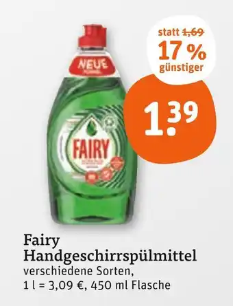 tegut Fairy handgeschirrspülmittel Angebot