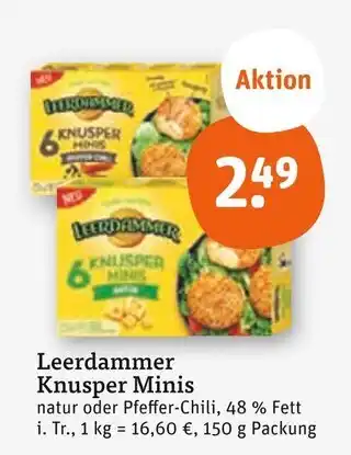 tegut Leerdammer knusper minis natur Angebot