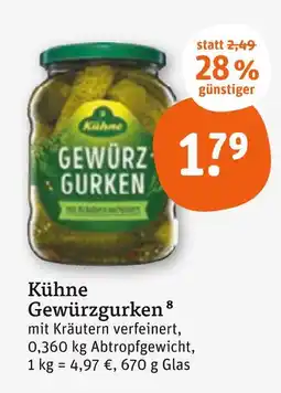 tegut Kühne gewürzgurken Angebot