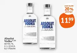 tegut Absolut vodka Angebot