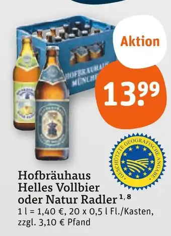 tegut Hofbräuhaus helles vollbier Angebot