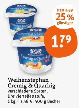 tegut Weihenstephan cremig & quarkig Angebot