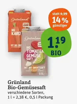 tegut Grünland bio-karottensaft Angebot
