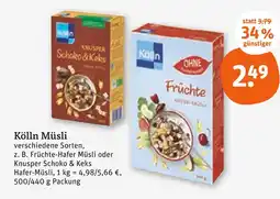 tegut Kölln knusper schoko & keks Angebot